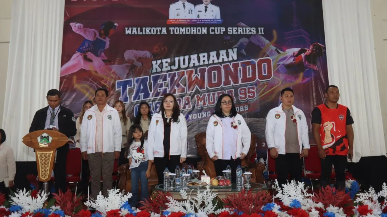 Wawali Sendy Buka Kejuaraan Taekwondo Wali Kota Tomohon Cup 2026